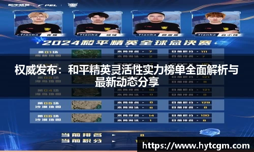 权威发布：和平精英灵活性实力榜单全面解析与最新动态分享
